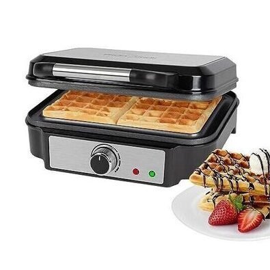 Gaufrier Électrique inox Avec 2 Gaufres 1000 Watts Proficook PC WA 1240 Gris – Image 2