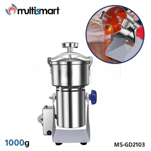 Moulin à céréales électrique 1000g verrouillable moulin à épices poudre super fine en acier inoxydable MultiSmart MS-GD2103 – Image 4