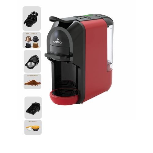 Machine à café 3en1 CRISTOR -19 Bars – 1450W – Rouge – Image 3