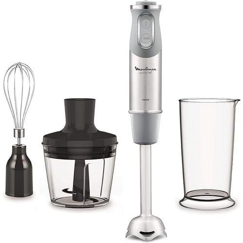 Mixeur Plongeur 3en1-1000 W- Gris-Inox Moulinex Original Quickchef DD655D10