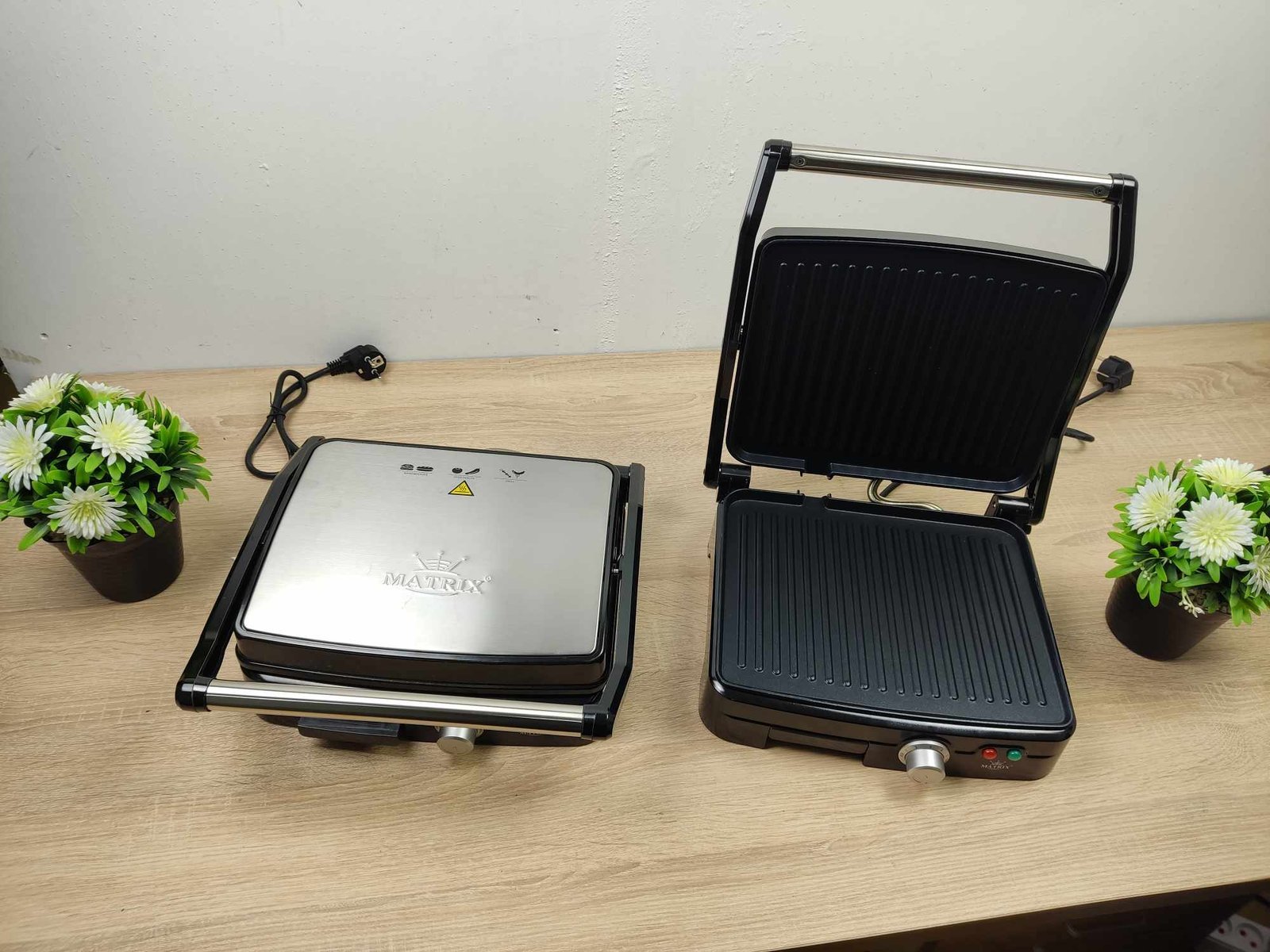 Grill Panini / Viande XL - inox - 2200W Matrix – Image 5