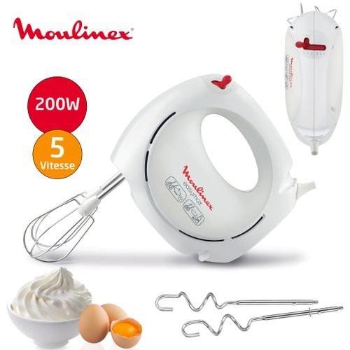 Batteur 5 Vitesses 200W Moulinex HM2501B1 – Image 3