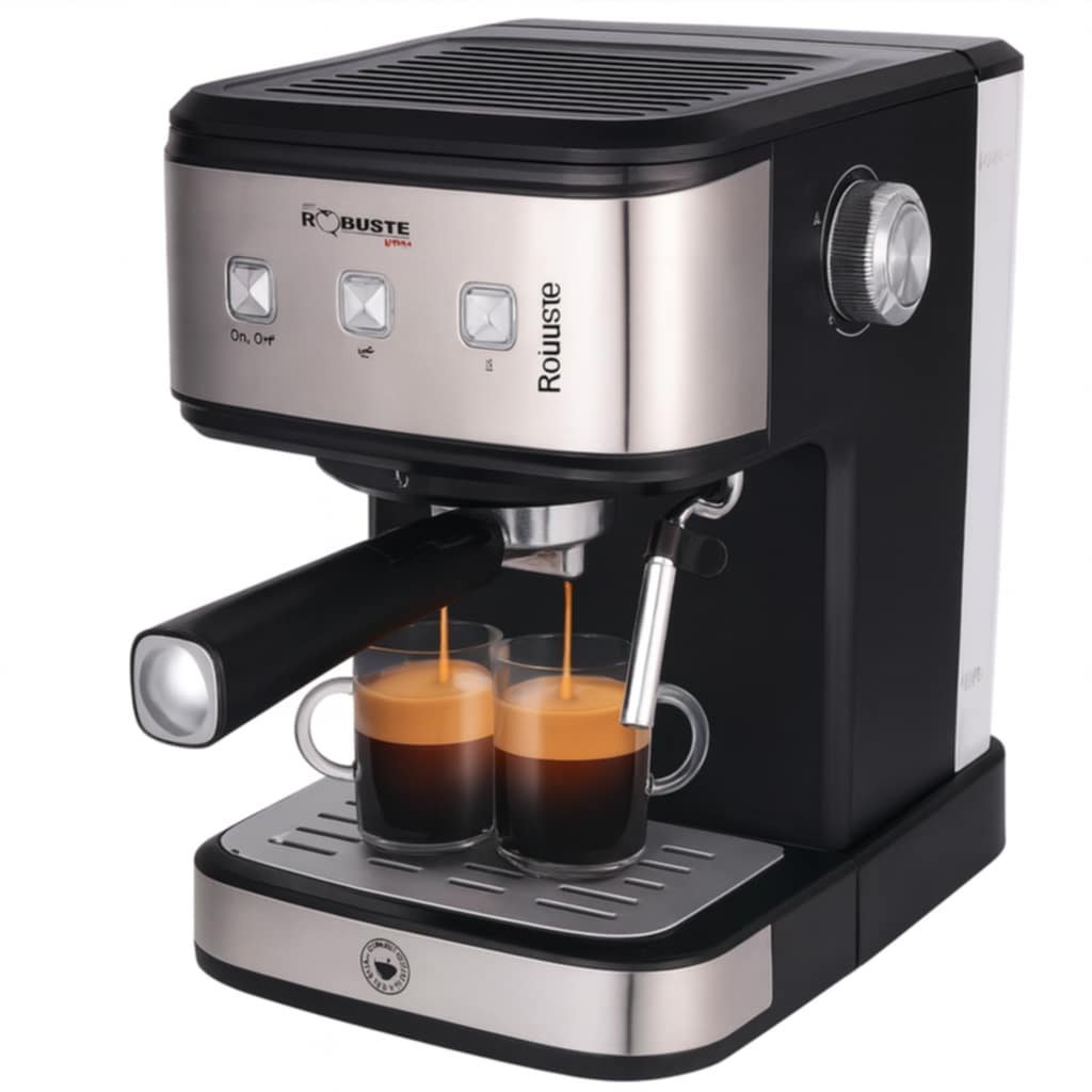 Machine à café inox 15 Bar 1.5 L 1100W MOKA Robuste – Image 2