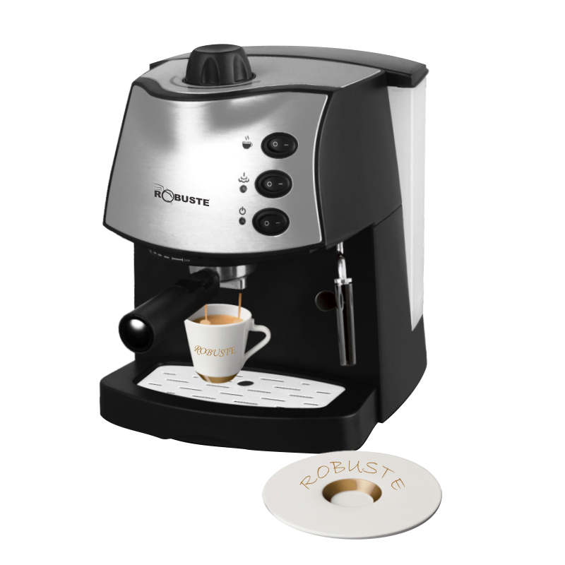 Machine à café a Bras inox 15 bar 800W 1.8L Café Poudre Robuste C850 – Image 2