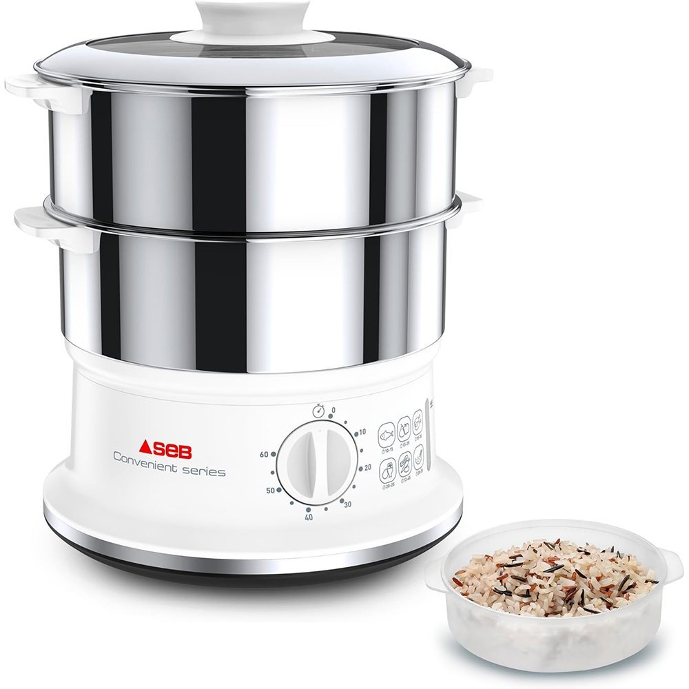 Cuiseur À Vapeur 6Litres 900w Avec 2 Bols En Inox Seb VC145100 – Image 2