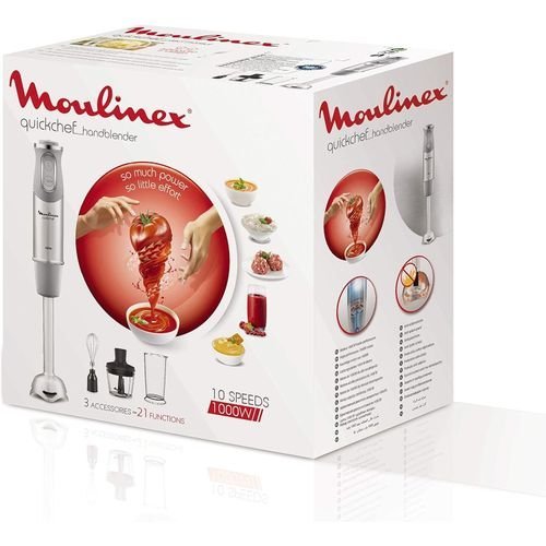 Mixeur Plongeur 3en1-1000 W- Gris-Inox Moulinex Original Quickchef DD655D10 – Image 5