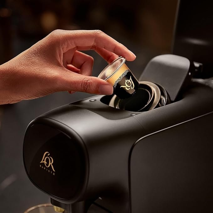 Machine à Café à Capsules, Piano Noir, Reconnaissance des Capsules Doubles Philips L'Or Barista Sublime LM9012/60 – Image 4