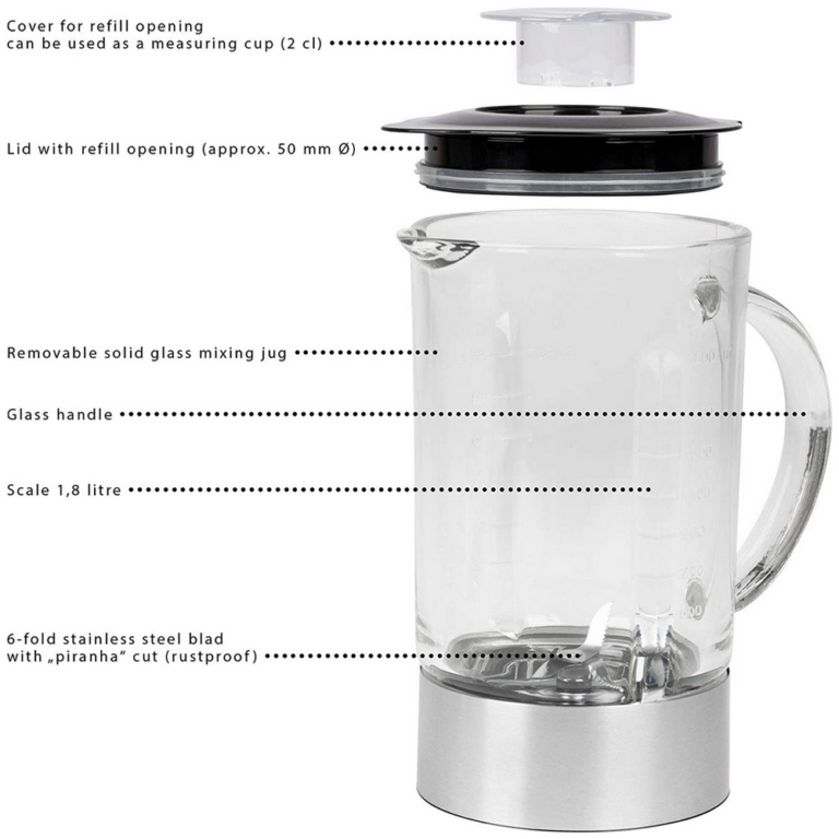 Blender Multifonctions 1.8L 1200W ProfiCook PC-UM 1006 – Image 4