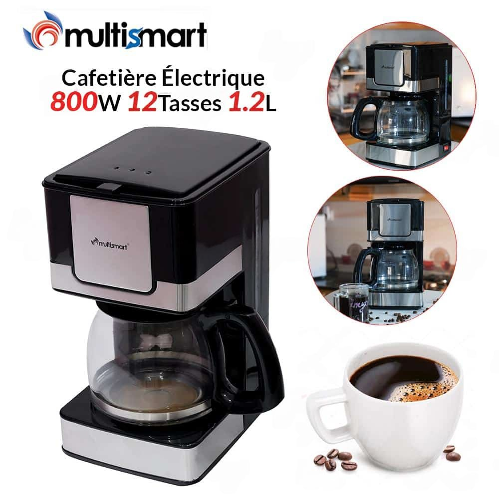 Cafetière Électrique 12Tasses 800W 1.2L Multismart MS-DF2112 – Image 2