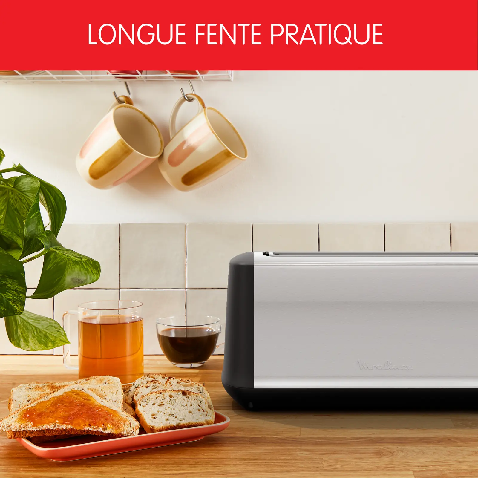 Grille-Pain 7Niveaux De Brunissement 1000W Moulinex LS340811 – Image 3