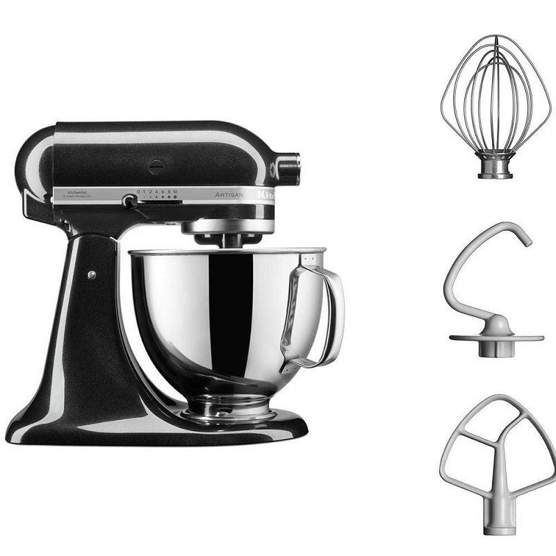 Pétrin - Robot pâtissier - 4.8L 10 vitesses KitchenAid artisan 5KSM125 Noir – Image 3