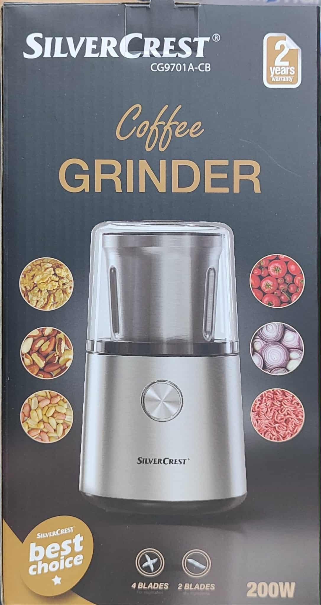 Moulin inox 2 en 1 Multifonction Epice et Café 200W 85G SilverCrest CG9701A-CB – Image 3