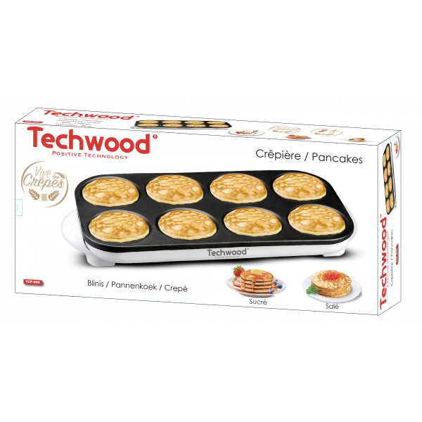 Crêpière pour Mini crêpes - Pancakes Techwood TCP-800 – Image 4