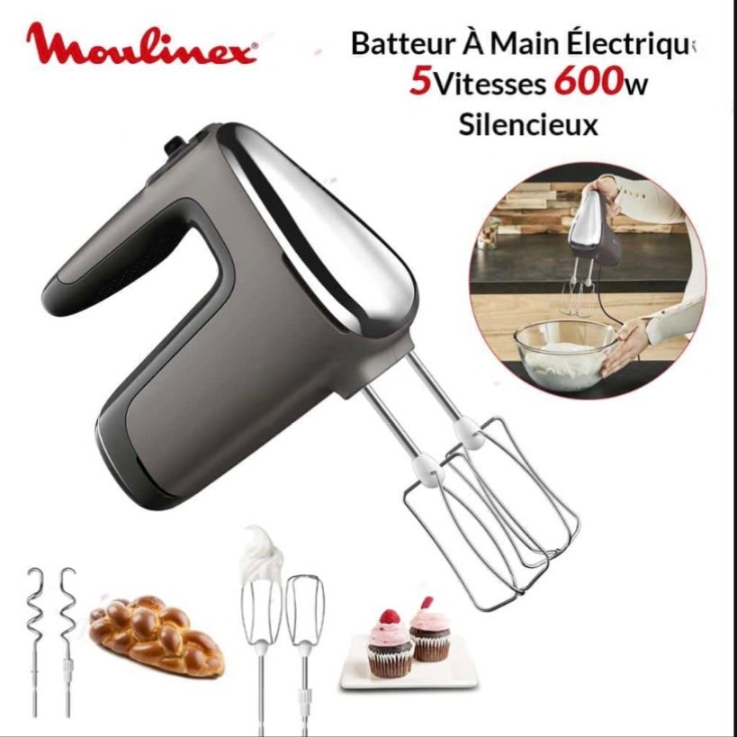 Batteur À Main Électrique 600w Silencieux Moulinex HM650E10 – Image 2