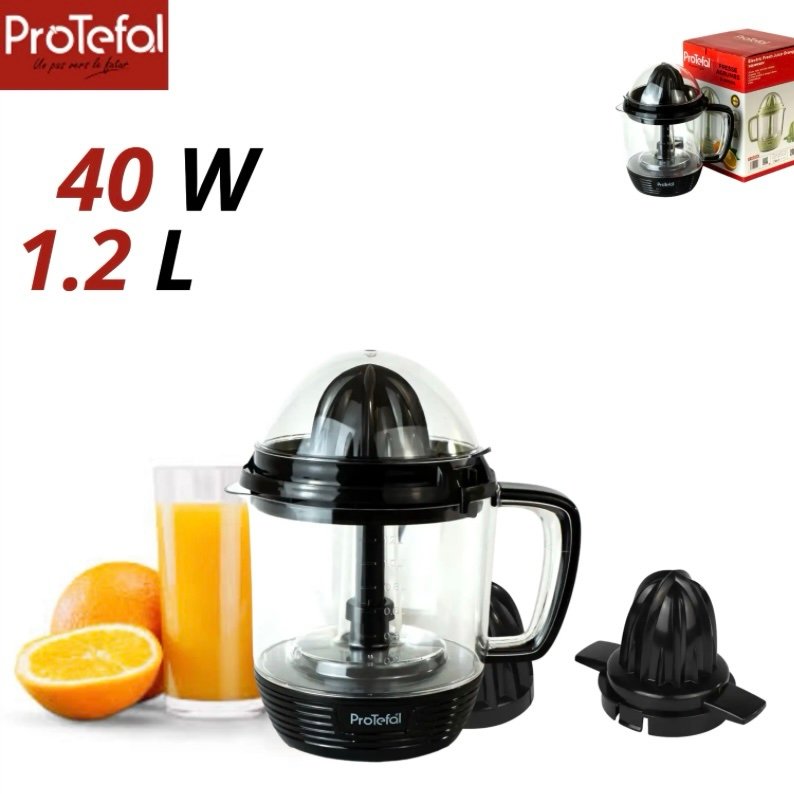 Presse-Agrumes Électrique 1.2L 40W Avec Double Cônes Orange Et Citron ProTefal D-8009A
