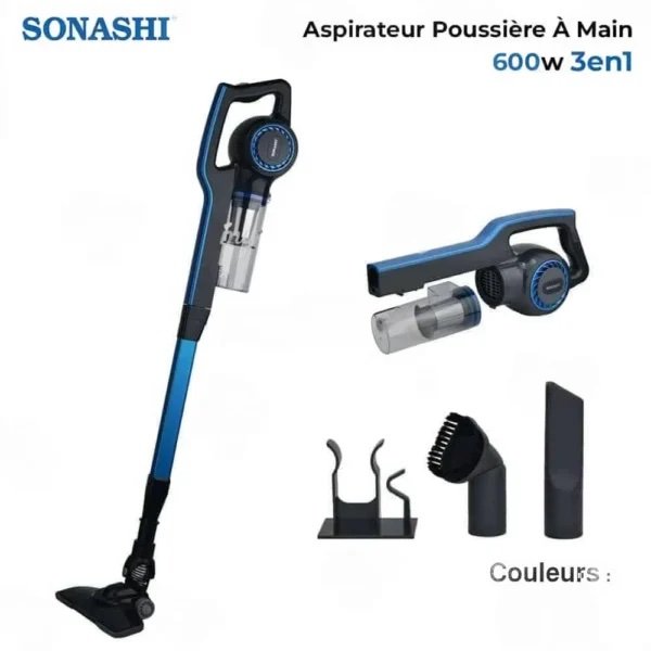 Aspirateur Balai 3 en 1 Sonashi 600W + Filtre Gratuite SONASHI SVC-9032 – Image 2