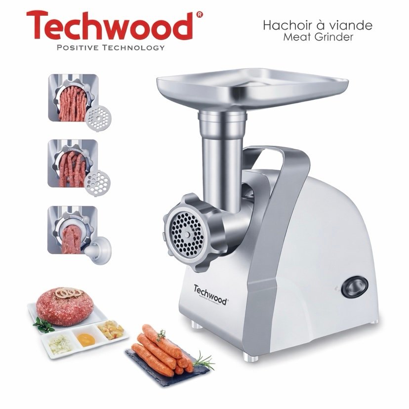 Hachoir À Viande 300W Avec Multi-Accessoires Et Fonction Inverse Techwood THV-521 – Image 3