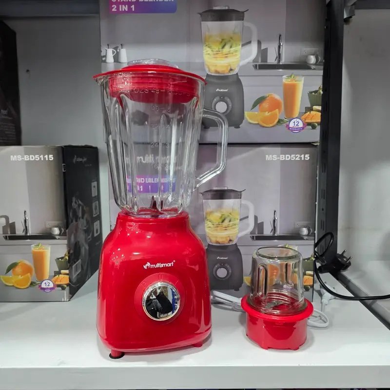 Blender En verre 2 en 1 – 1.5L – 400W MultiSmart MS-BD5215 Rouge