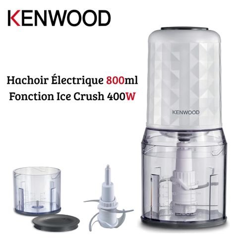 Kenwood Hachoir Électrique 800ml 400W 4 Lames avec 2 Vitesses et Fonction Ice Crush - CHP40.000WH – Image 2