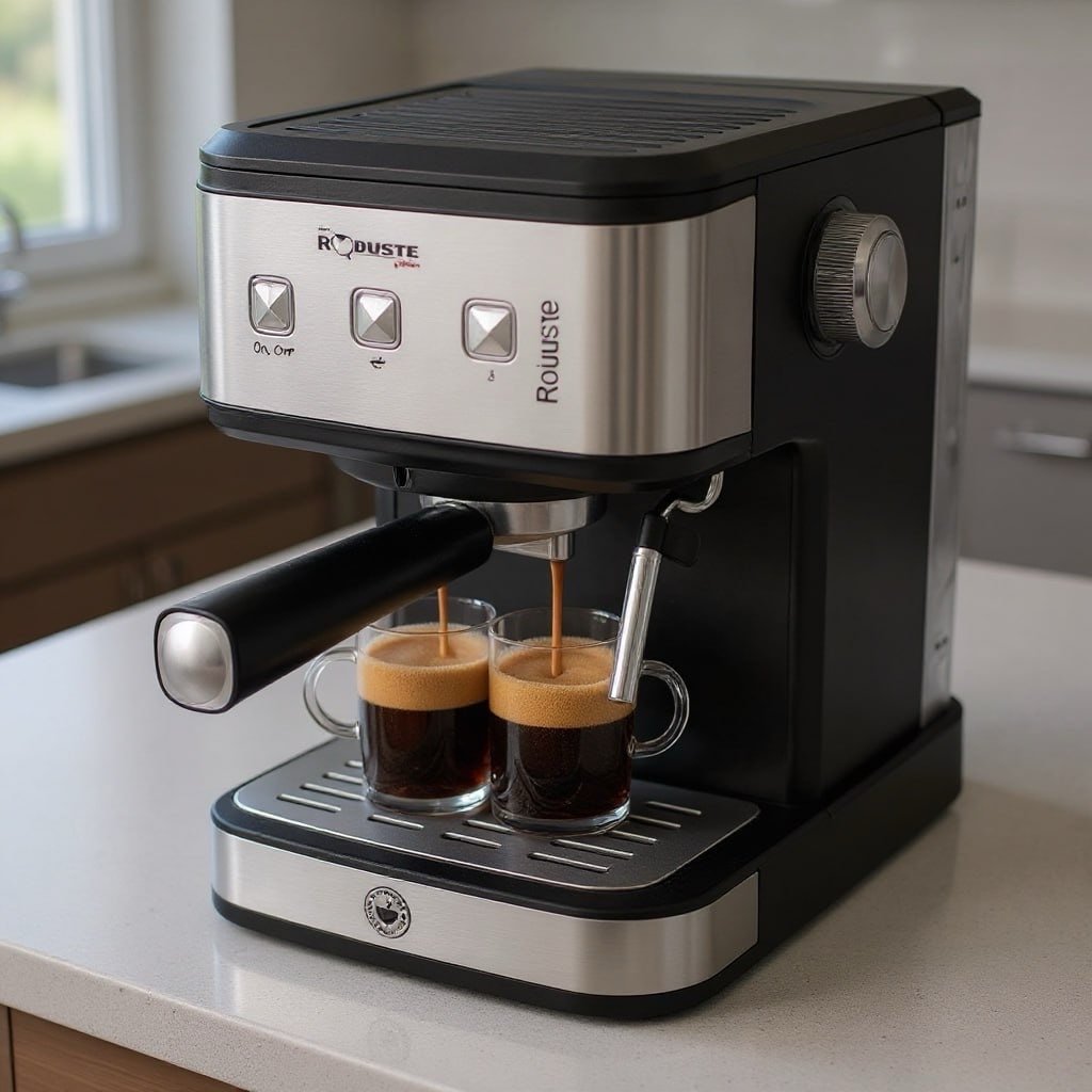 Machine à café inox 15 Bar 1.5 L 1100W MOKA Robuste