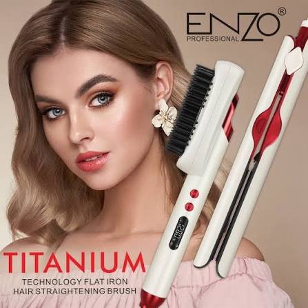 Lisseur + brosse titanium Enzo EN-3846 – Image 3