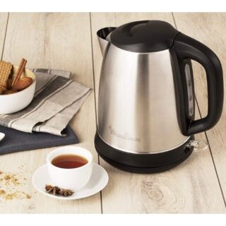 Bouilloire Electrique Sans Fil en Inox 1.7L 2400W Moulinex BY550D10 Argent