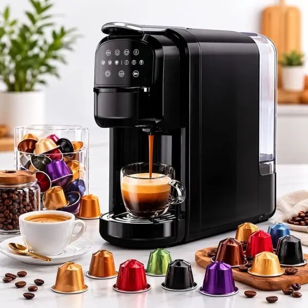 Cafetière 3 en 1 Multi-Capsules et Café poudre 20 Bar 1400W Sonashi SCM-4985