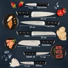 Bloc De Couteaux 11Pcs En Inox Allemand Ultra Tranchant Ice Force Tefal K232SA14 – Image 2
