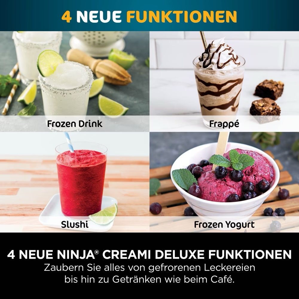 Machine à glace Ninja CREAMi Deluxe 10-en-1 – Glaces, sorbets et gelato maison NC502EU – Image 5