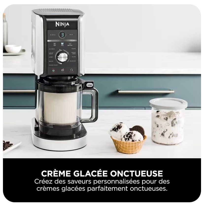 Machine à glace Ninja CREAMi Deluxe 10-en-1 – Glaces, sorbets et gelato maison NC502EU – Image 3