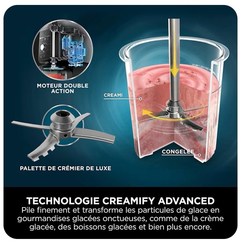 Machine à glace Ninja CREAMi Deluxe 10-en-1 – Glaces, sorbets et gelato maison NC502EU – Image 4