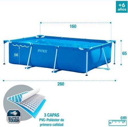 Piscine Hors Sol Rectangulaire 260x160x65cm Intex 28271NP – Image 2