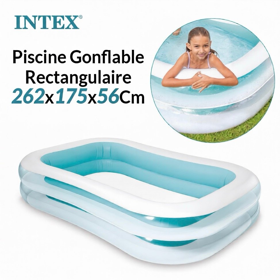 Piscine Gonflable Rectangulaire 262x175x56Cm Intex 56483