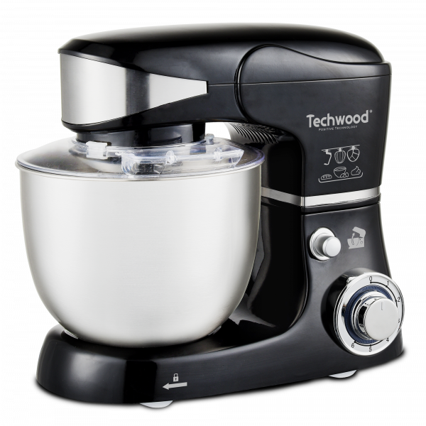 Robot Pétrin inox 5L 1000W 6Vitesses Techwood TRO-1056